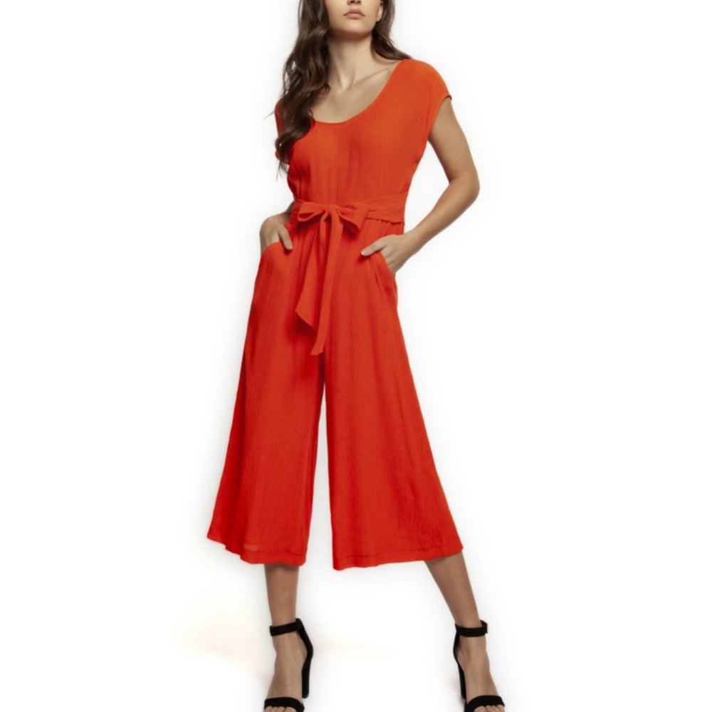 Anthropologie Blood Orange Abby Jumpsuit. Size 4.
